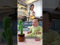 This baby couldn't handle the dancing cactus 😂 #shorts #cute