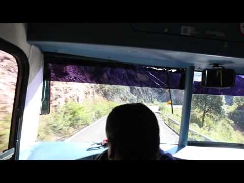 bus ride from Creel towards Batopilas Mexico on the Tarahumara "vomit comet"