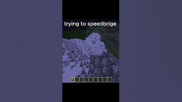 trying to speed bridge  #bedrock #minecraft #speedbridging