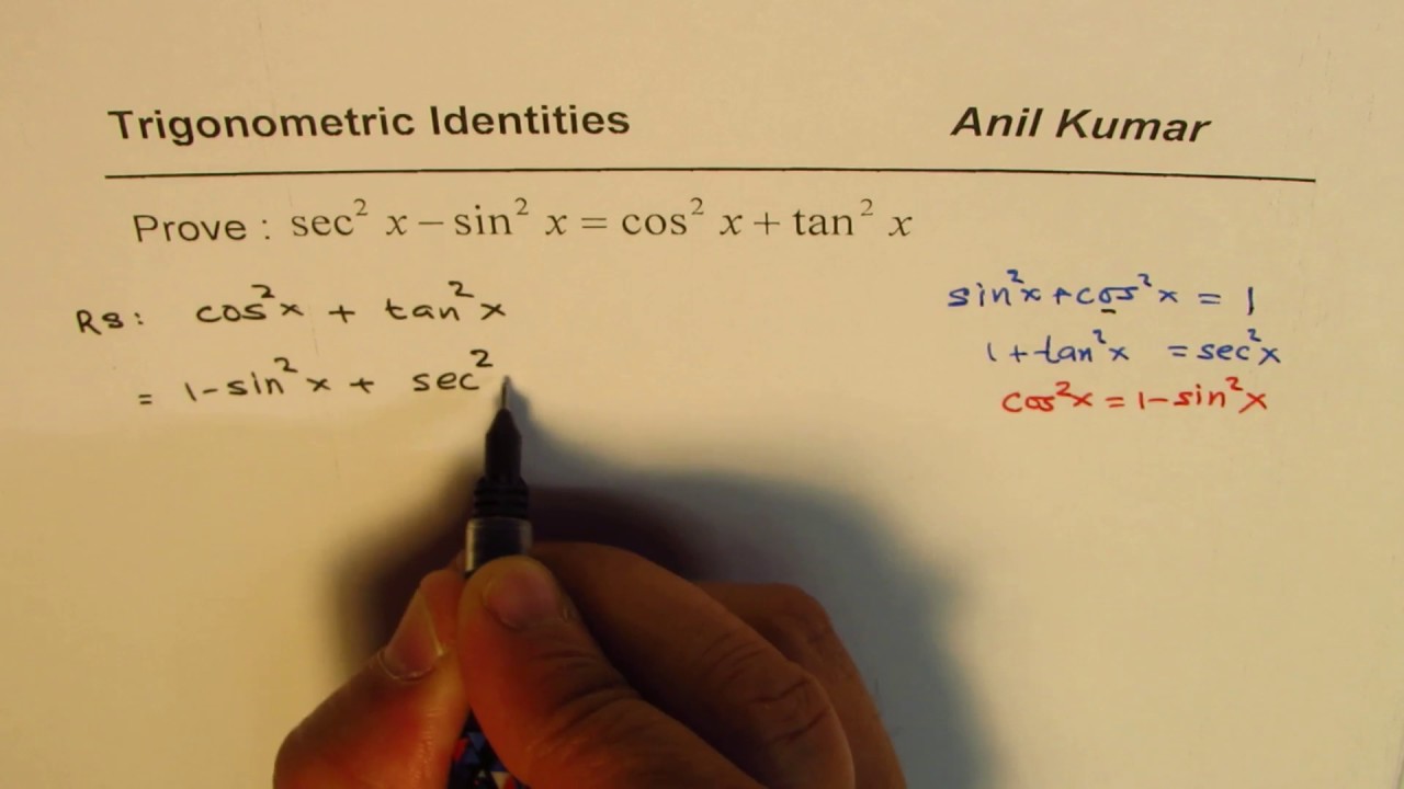 Trigonometric Identity With Pythagorens Sec 2x Sin 2x Cos 2x Tan 2x Youtube Trigonometric Identity With Pythagorens Sec 2x Sin 2x Cos 2x Tan 2x Youtube