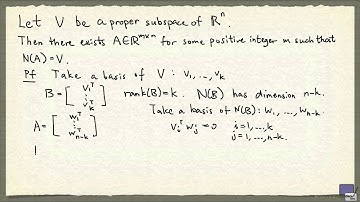 3   Subspace of R^n as nullspace
