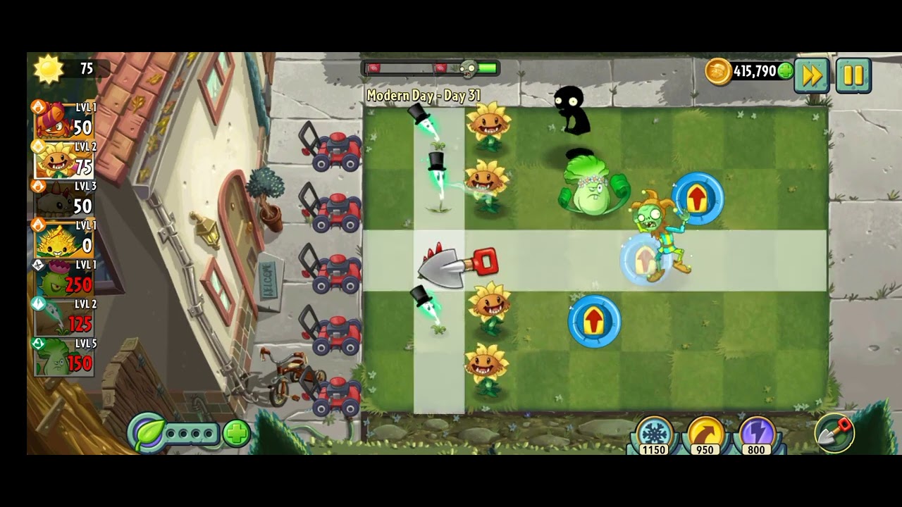 Trip to Modern Day in Plants vs Zombies 2-Day 31#Escape Root# - YouTube