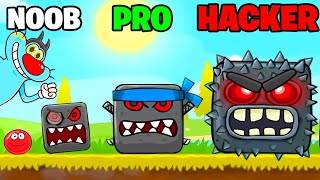 NOOB vs PRO vs HACKER | In Red Ball 4 | With Oggy And Jack | Rock Indian Gamer |