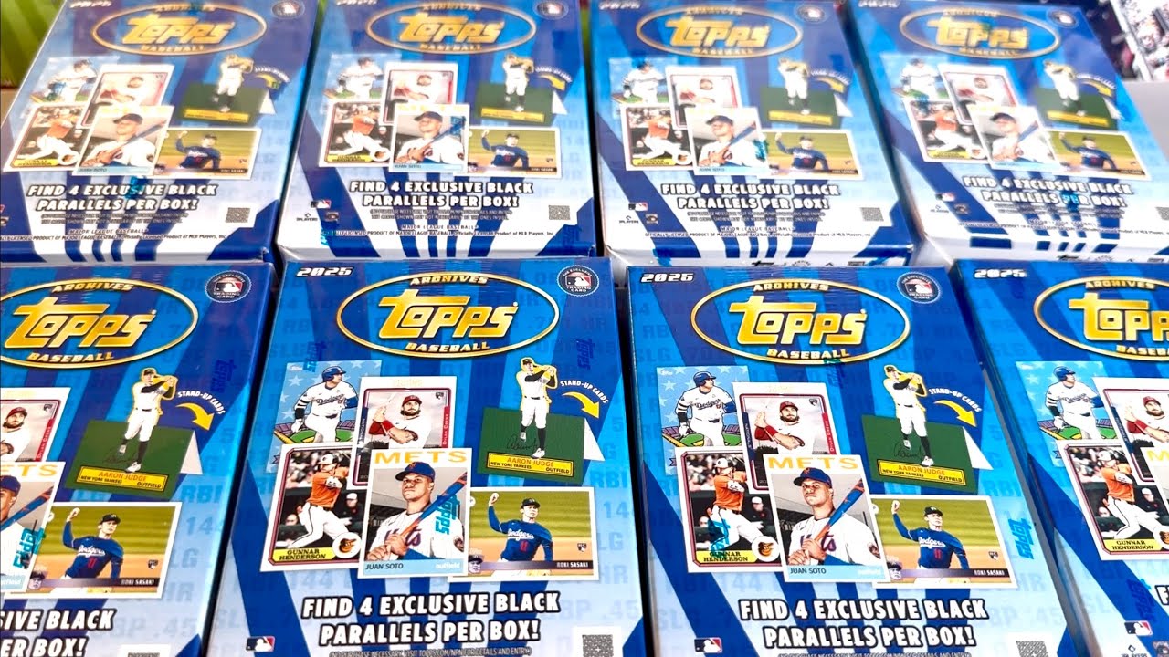 ОБЗОР РОЗНИЧНОЙ ТОРГОВЛИ! АРХИВНЫЕ КАРТОЧКИ TOPPS 2025 ГОДА НА СУММУ 100 ДОЛЛАРОВ!