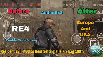 resident evil 4 (PS2) game settings aethersx2 emulator android 60fps downlowd ini setting files