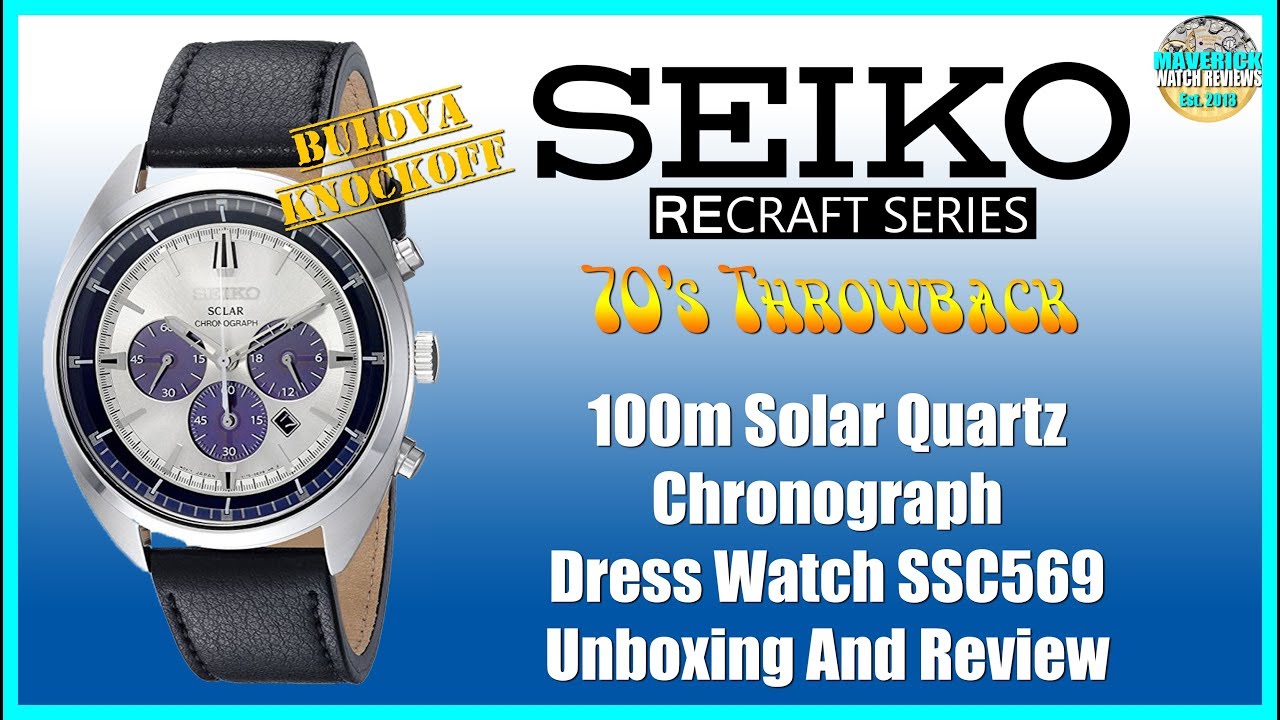 Seiko Gets Sneaky! | Seiko ReCraft 100m Solar Quartz Chronograph SSC569  Unbox & Review - YouTube