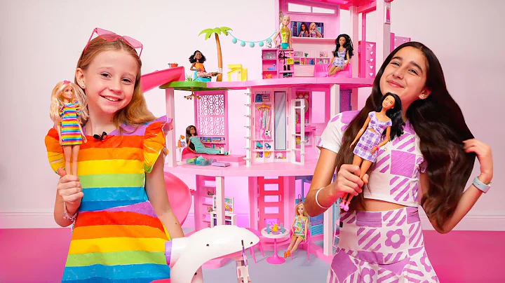 Nastya and Eva in Barbie's escape rooms