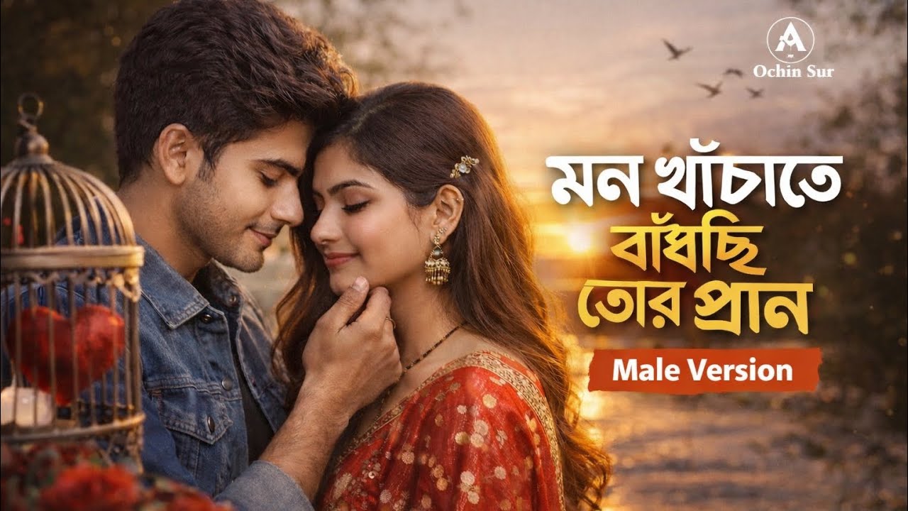 মন খাঁচাতে বাঁধছি তোর প্রাণ | Male Version | Soft Romantic Bengali Song | Heart Touching | Ochin Sur