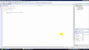 Visual C++ 2008 Tutorial One Hello World