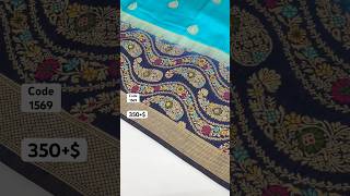 Crystal Silk Hand 2D Dyed Saree With Floral & Mina Design Weave With Contrast Rich Pallu & Blouse