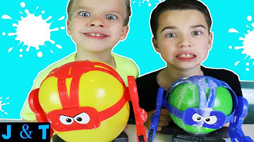 Brothers Balloon Bot Battle / Jake and Ty