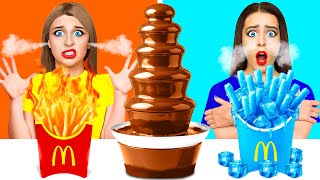 Sıcak ve Soğuk Çikolatalı Fondü Yarışması | Komik Yemek Tüyoları Choco DO