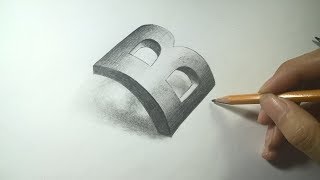 How To Draw 3D Letter B 3D Drawing