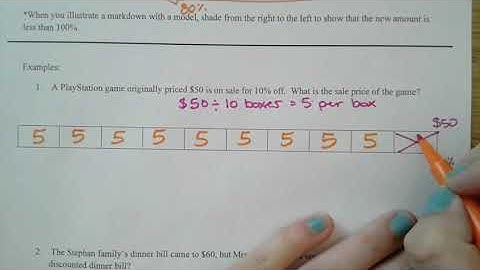 Percent Markdowns with Bar Models