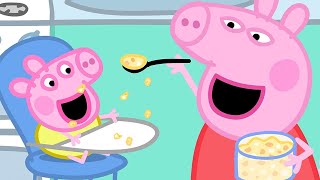 Baby Alexander's Lunch Time with Peppa Pig | Peppa Pig Official Family Kids Cartoon