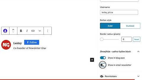 Add an author byline to your blog post and newsletter in Gutenberg