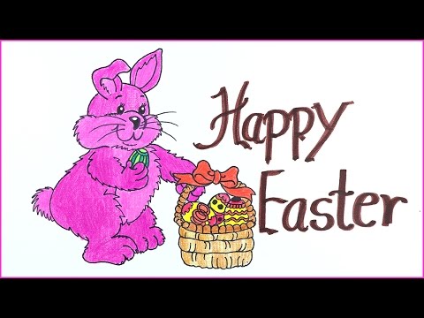 Easter Drawing- How to Draw A Cute Bunny
