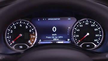 Instrument Cluster Display-Digital dashboard on the car instrument panel of 2017 Jeep Renegade