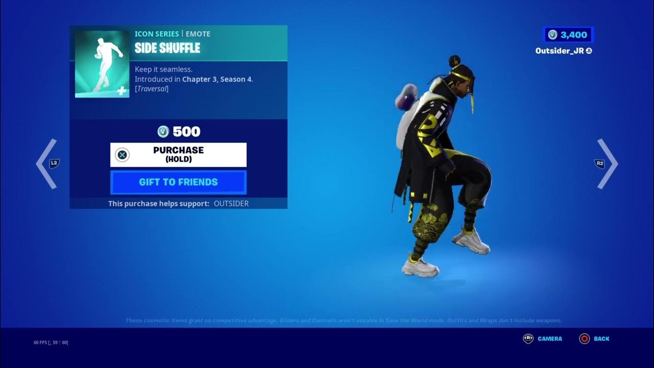 NEW SIDE SHUFFLE EMOTE ICON SERIES ARRIVES IN FORTNITE ITEM SHOP