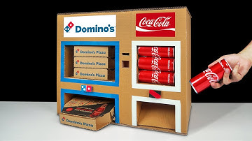 DIY How to Make Dominos Pizza and Coca Cola Vending Machine