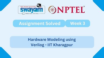Hardware Modeling using Verilog Week 3 | NPTEL ANSWERS | My Swayam #nptel #nptel2025 #myswayam