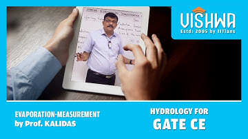 GATE Lectures | Hydrology | Evaporation | Measurement | Prof. Kalidas