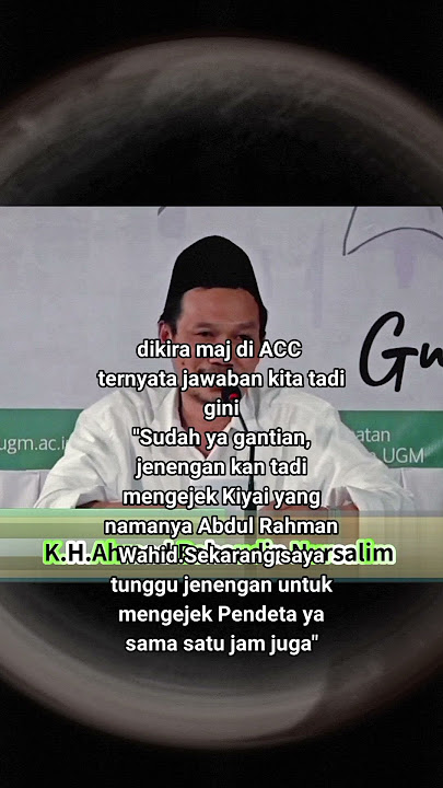 GUS BAHA-KETIKA ADA KIYAI YANG MENGOLOK GUS DUR #gusbaha #reels #shorts
