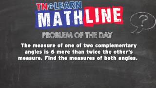 Complementary Angles Problem | Real World Applications| TNLearn | Mathline