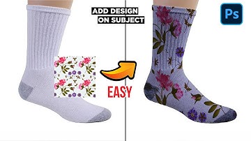 How to apply design on a subject using adobe Photoshop Socks Mockup Design