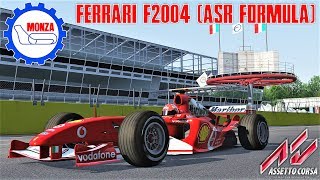 Game: assetto corsa car: ferrari f2004 (asr formula) v1.0 mod
download:
http://www.racedepartment.com/downloads/ferrari-f2004-asr-formula.16232/
track: monza...