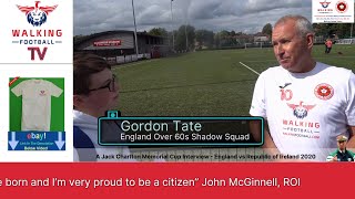 Interview with Gordon (Gunner) Tate Who Played For The England Over 60s Shadow Squad