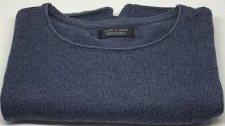 Zara Man T-shirt Mock Layer Top (Navy 