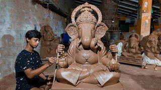 Making 4.0 ft Dagadusheth Halwai Ganapati | Ganesh Clay Idol Making | ArtofPS