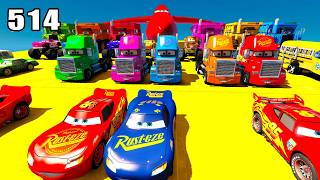 GTA V Mods Stunt Car Racing Challenge By SPIDER-MAN With Amazing DISNEY CARS AND MCQUEEN ep 514 screenshot 2