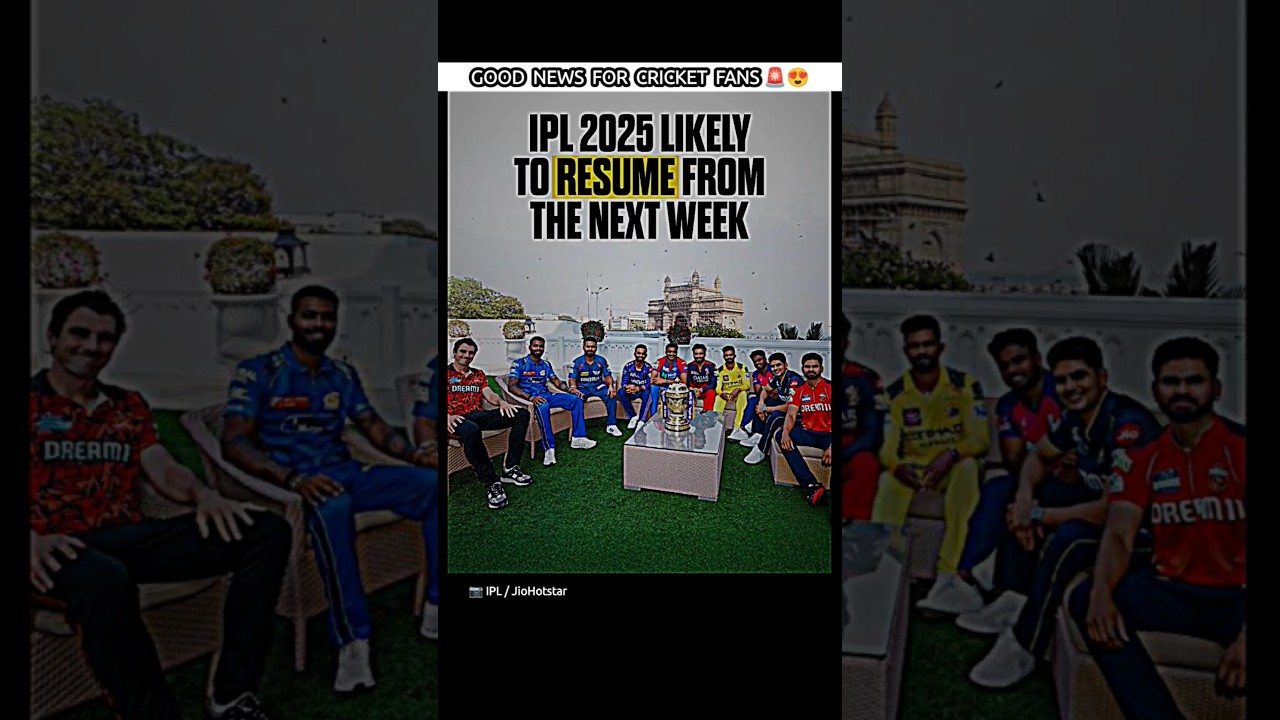 Ipl 2025 all set to resume 😍🚨 