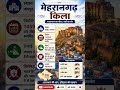 मेहरानगढ़ किला 🏰 | जोधपुर की शान | राजस्थान का गौरव 🔥 #shorts #rajasthangk #इतिहासके10प्रश्र #gk
