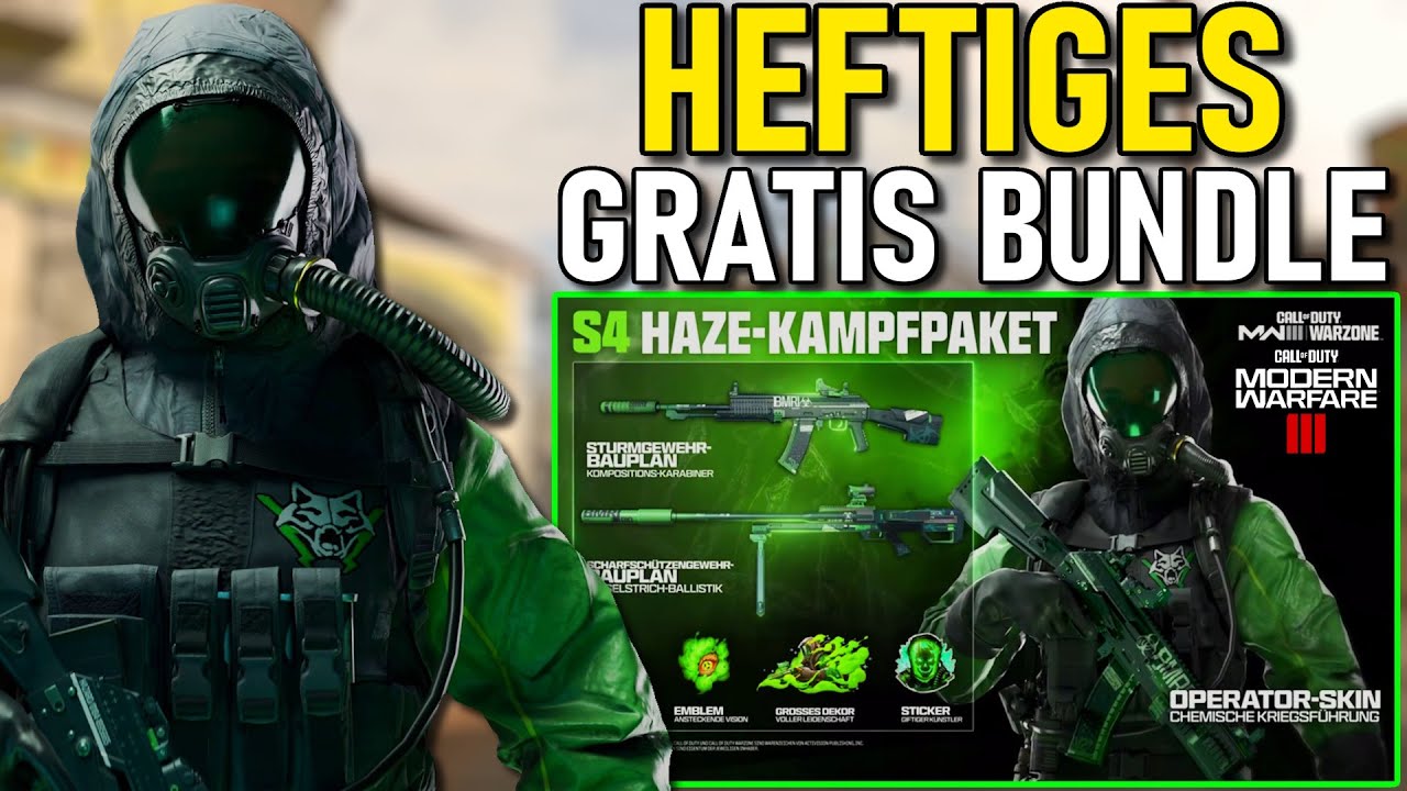 NEUES HEFTIGES GRATIS BUNDLE in MODERN WARFARE 3 (Kampfpaket Haze) MW3 Deutsch