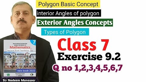 Class 7 Exercise 9.2  Q no 1~ 7 polygon concepts in Urdu Hindi NBF Maths Sir Nadeem Munawar