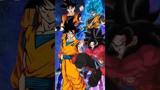 Goku cc and manga Goku vs anime Goku and xeno Goku