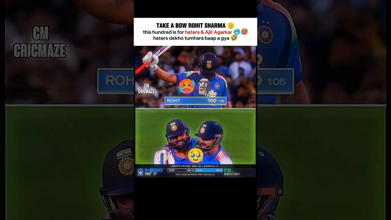 Rohit Sharma scored hundred vs australia ❤️