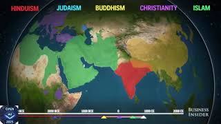 Animated map shows how religion spread around the world Resimi