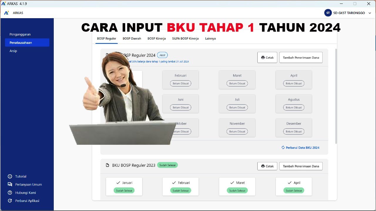 CARA INPUT BKU TAHAP 1 TAHUN 2024