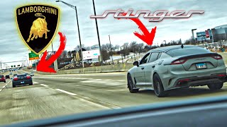 Can Two Korean Sleeper Sedans Keep Up With Supercars!? | Genesis 5.0 and Tuned Kia Stinger GT2
