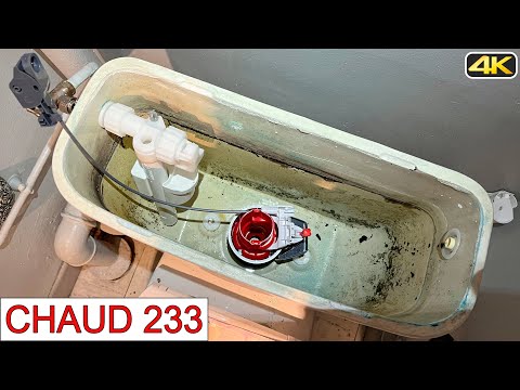 Chaud233-Le remplacement du mécanisme de la chasse d&rsquo;eau du réservoir du WC et réglages-4K UHD