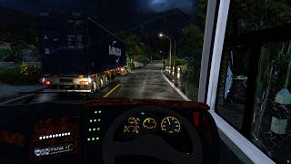 ASMR SUARA HUJAN DAN MESIN DI DALAM BUS ETS2 INDONESIA