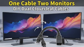 DIY Twin Cloverleaf Power Cable for Dual Monitors