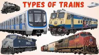 Types Of Trains Train Names For Kids Learn Railway Transport In English