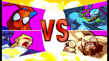 Marvel vs Capcom 1 ( Arcade ) - Spider-man / Captain Commando Playthrough ( Mar 30, 2019 )
