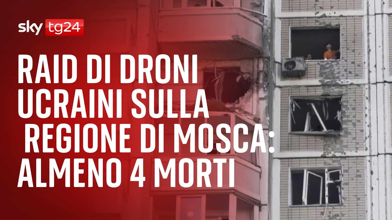 Raid di droni ucraini sulla regione di Mosca: almeno 4 morti - YouTube
