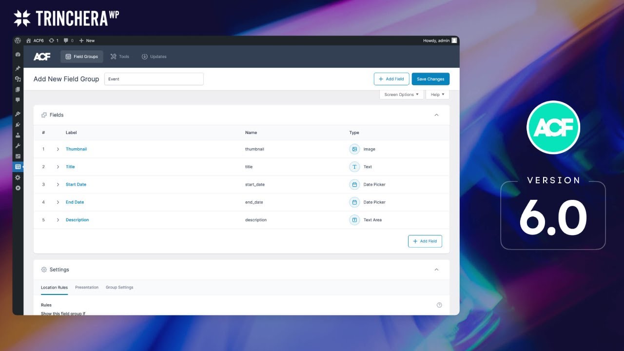 Nuevo Advanced Custom Fields 6.0 | WordPress - YouTube